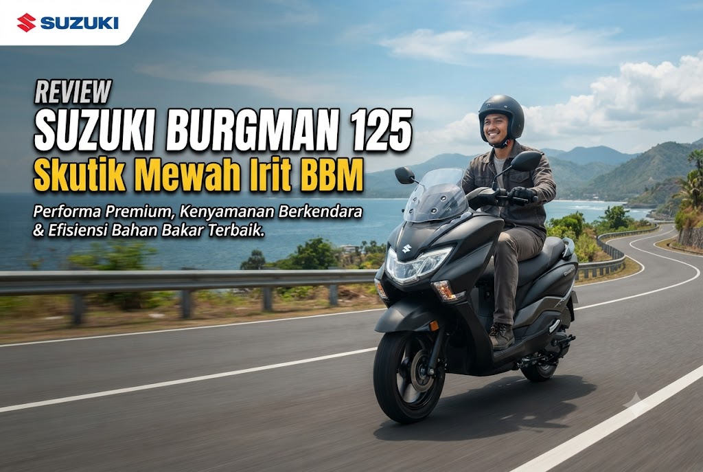Review Suzuki Burgman 125, Skutik Mewah Irit BBM